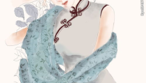 古风画人物旗袍女,描绘东方女性的古典美